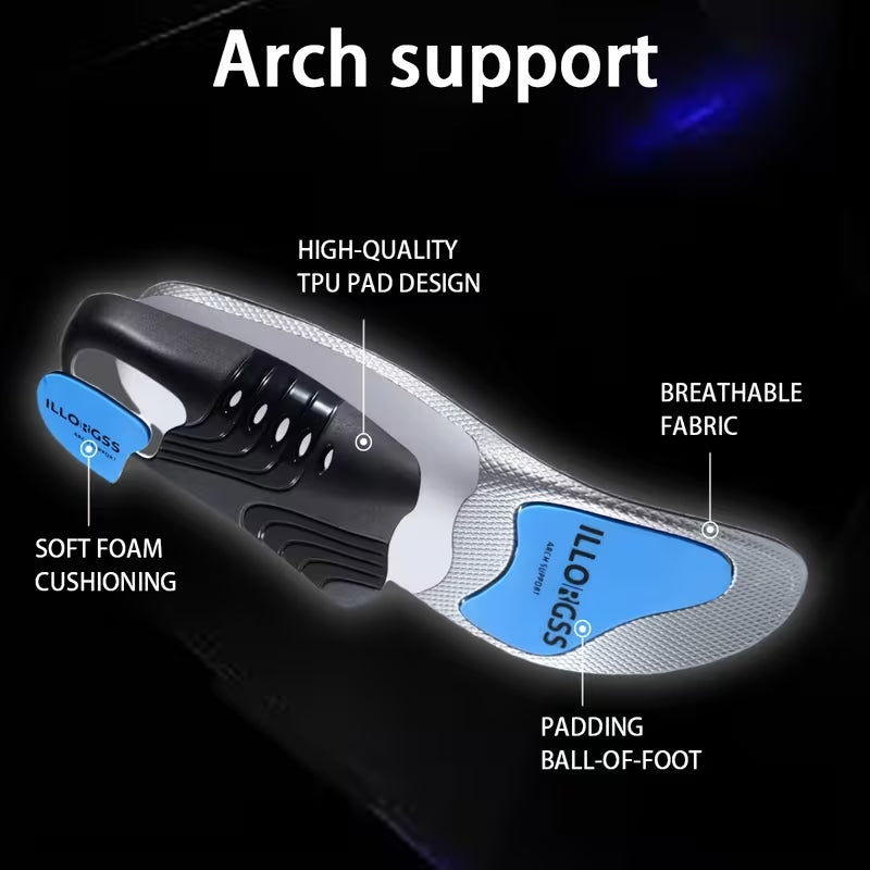 Arch Support Insoles for Men & Women- Soft PU Material, High Elasticity Shock Absorption, Ergonomic Design Sports Shoes, Work Boots, Casual Shoes, Comfort Insoles Standing All Day, Work, Sports, Hiking, And Daily Wear, Shoe Inserts|Ergonomic Insoles