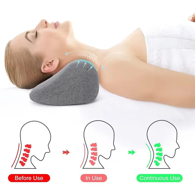 1pc Cervical Neck Pillow for Posture & - Pillow with C-Shaped Curve, Spinal Aid, -Snoring Sleep Aid, Neck & Back for Side/Back Sleepers