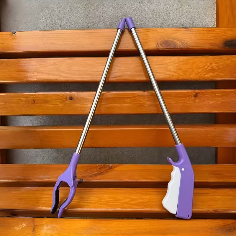 Upgrade 35.5" Grabber Reacher Tool, 360° Rotating Head & Wide Jaw, Foldable Lightweight Trash Claw with Comfortable Grip - Litter Picker for Elderly, Pregnant Women, Outdoor Use (Ideal Gift)