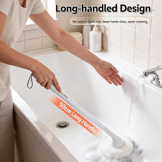 JOYBOS Multi-Purpose Bathtub Cleaning Brush with Long Handle Soft Bristles Shower Tile Scrub Brush Wall Mounted Storage Bathroom Floor Tub Deep Cleaning Brush Bathroom Cleaning Tool 2026 New