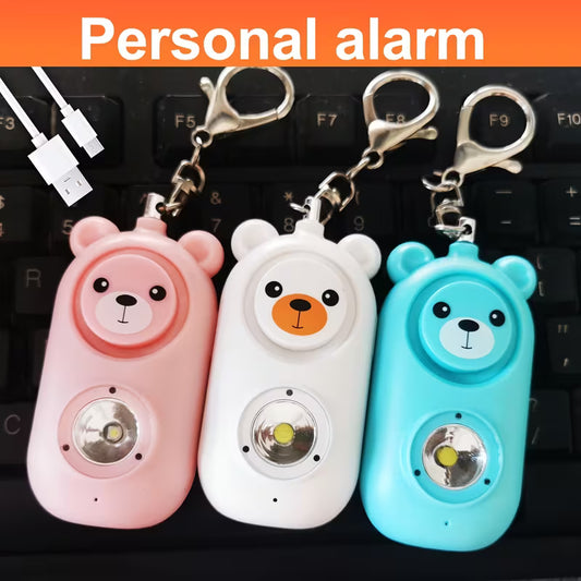 Personal Safety Alarm for Women | 130dB Loud Alarm with LED Safety Light, Rechargeable via USB, Lithium Polymer Battery
