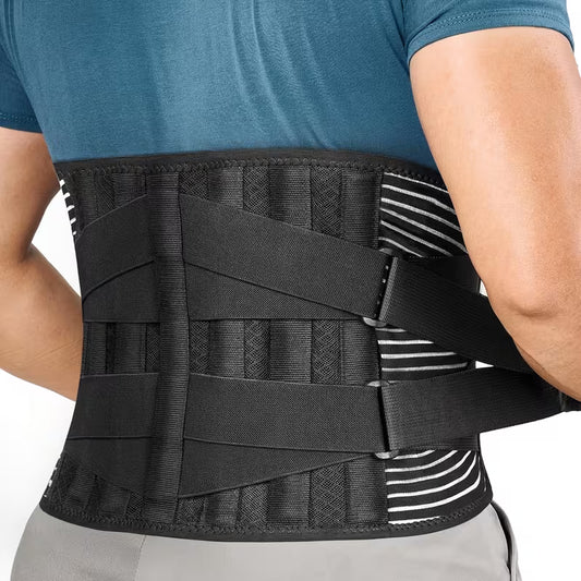 3D Adjustable Lumbar Support Back Brace with Straps And Posture - Heavy-Duty Belt for Lower Back, with Back Support Straps, Stabilization - Grade for Men And Women (Daily Use, Gym) - Ideal for And Outdoor, Holiday Gifts
