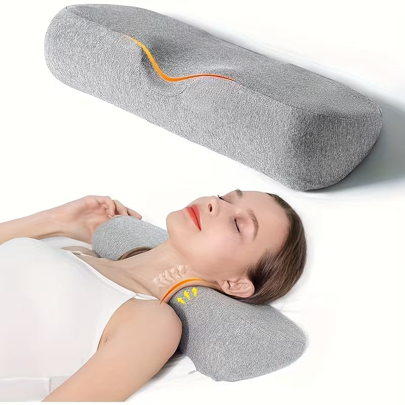 1pc Cervical Neck Pillow for Posture & - Pillow with C-Shaped Curve, Spinal Aid, -Snoring Sleep Aid, Neck & Back for Side/Back Sleepers