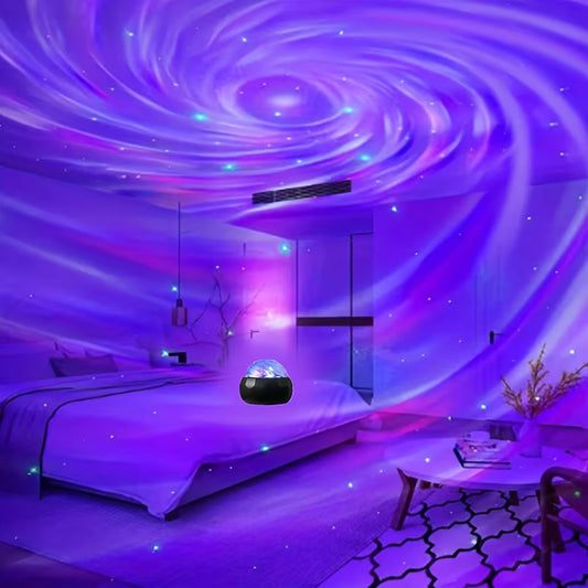 A Remote-Controlled LED Lamp That Creates a Northern Lights Ambiance, Featuring Adjustable Multi-Colors, Powered by USB, Perfect for Gifts, Parties, And Various Events