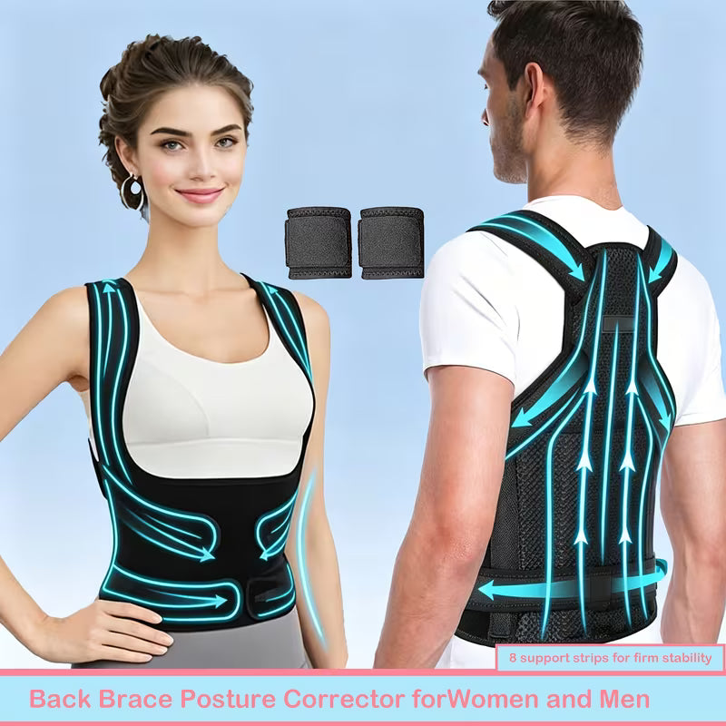 Women And Men, Adjustable Back Posture Belt, Back Brace for Posture for Women, Posture Brace Provides Support And Shape for Neck