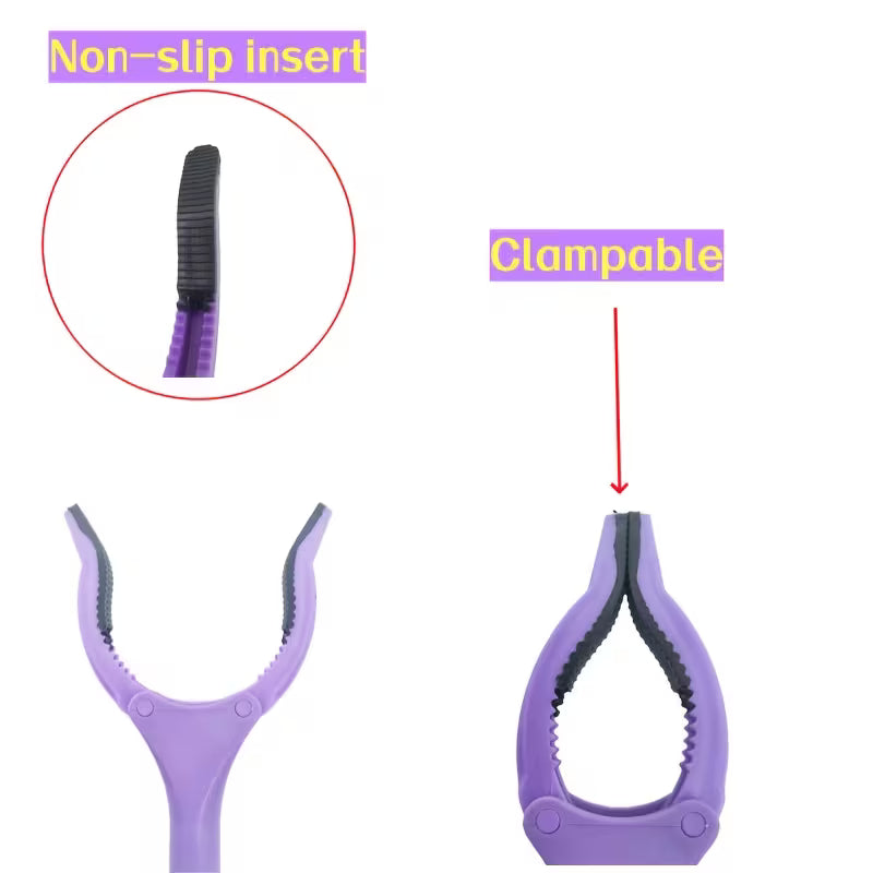 Upgrade 35.5" Grabber Reacher Tool, 360° Rotating Head & Wide Jaw, Foldable Lightweight Trash Claw with Comfortable Grip - Litter Picker for Elderly, Pregnant Women, Outdoor Use (Ideal Gift)