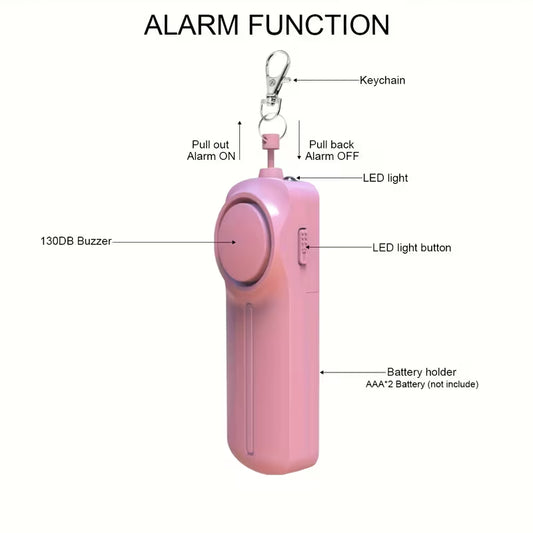 1pc 130DB Safety Sound Personal Alarm, Personal Safety Alarm Keychain, Personal Alarm for Women Men Elderly Emergency Safety Alarm