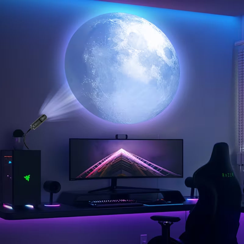 USB LED Planet Projector Lamp, Projects Images of 10/6/3, 360-Degree Rotating Light, Ceiling, Gift, Room Decoration, Photo Backdrop, Projecting Images of Earth, Mars, Jupiter, Mercury, Sun, Saturn, Nebula, Gray, Yellow, Blue, Studio Light