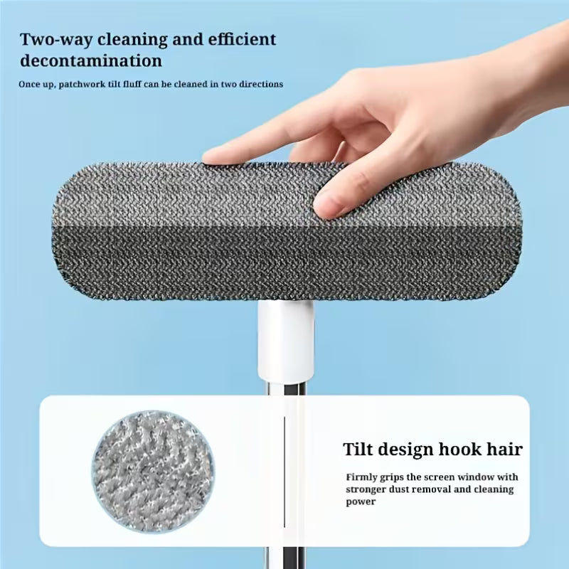 Magic Window Cleaning Brush, Retractable Handle, Screen Cleaning Tool, Reusable Pet Hair Remover, Home Door And Window Cleaning Brush, Cleaning Supplies, Cleaning Tools, Halloween/Christmas Gift