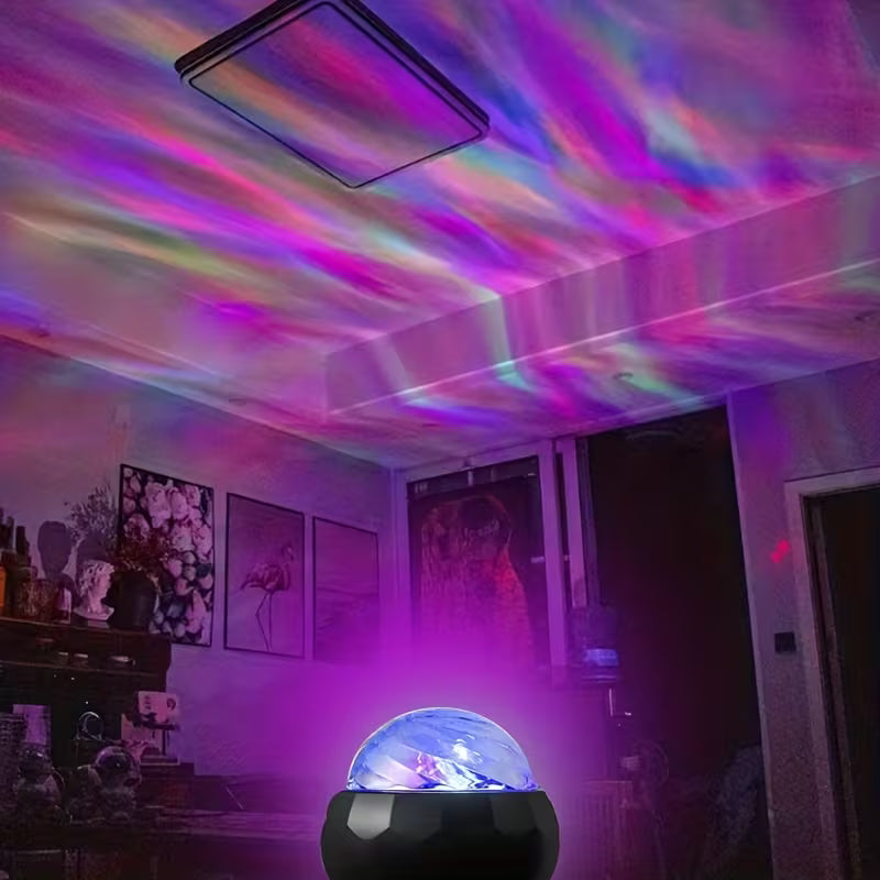 A Remote-Controlled LED Lamp That Creates a Northern Lights Ambiance, Featuring Adjustable Multi-Colors, Powered by USB, Perfect for Gifts, Parties, And Various Events