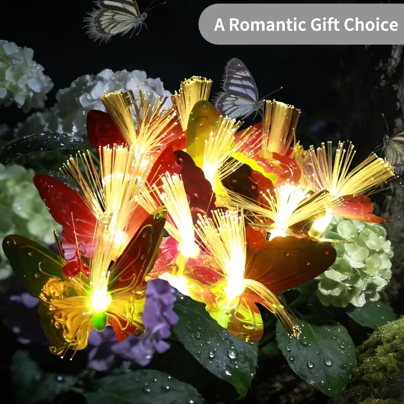 Butterfly Solar Lights Outdoor Decor - Smart Sensor with Auto Brightness, Garden Path Patio Lighting, Perfect Holiday Gift