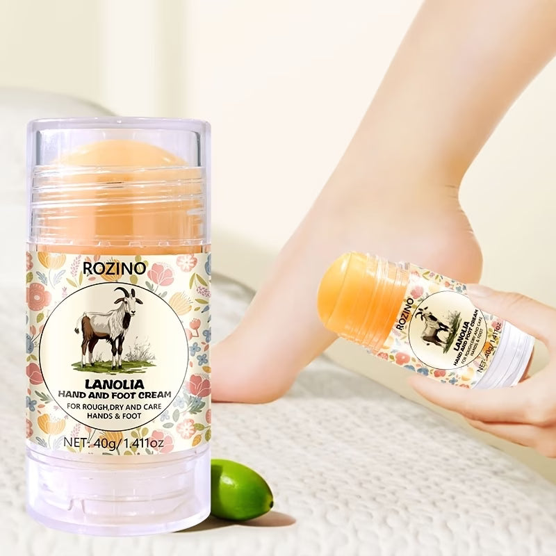 40g Lanolin Dry Cracked Foot Cream - Anti-Wind Cracking - Anti-Wind Dryness - Moisturizing Dry Light Beige - Improvement of Light Beige's Dryness - Roughness - Chapping and Peeling Signs - Provides Long-Lasting Moisture - Suitable for Hands - Heels