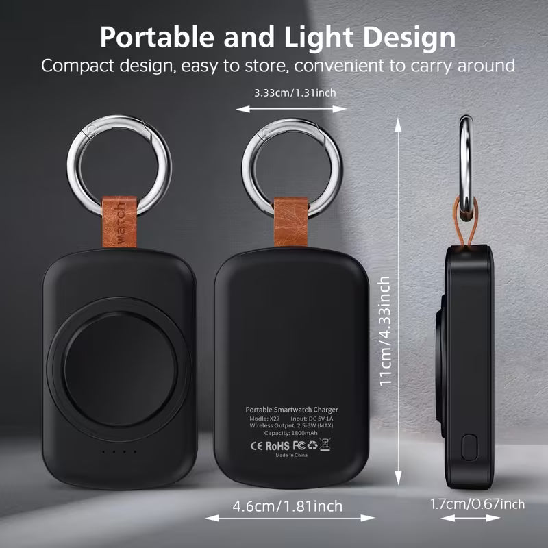 X-27SX for Samsung Galaxy Watch Charger, 1800Mah Portable Charger for Samsung Galaxy Watch 7/Ultra/6/6 Classic/5/5 Pro/4/3, Active 2/1, Wireless Magnetic