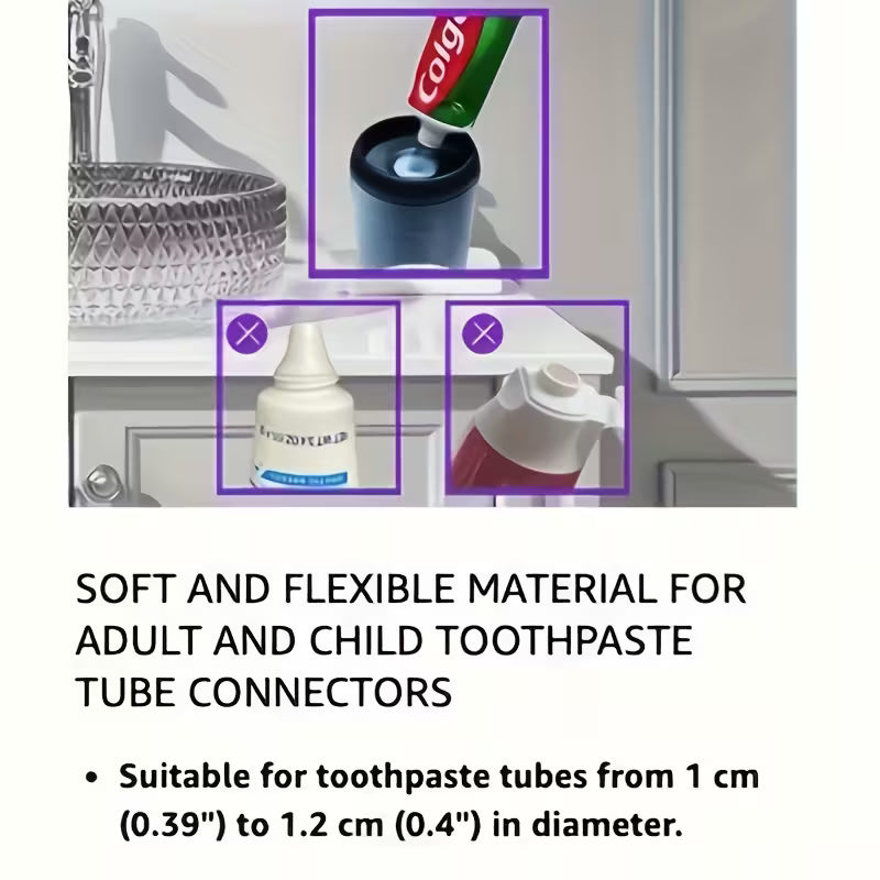 Easy-Install Dinosaur Cartoon Toothpaste Dispenser - No-Drill Wall Mount, Automatic Squeeze Holder for Bathroom Accessories