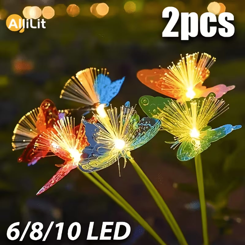 Butterfly Solar Lights Outdoor Decor - Smart Sensor with Auto Brightness, Garden Path Patio Lighting, Perfect Holiday Gift