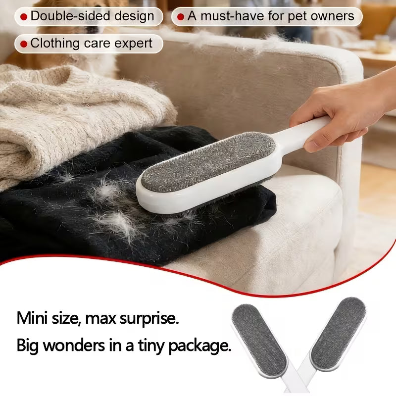 A Lint Brush + 1 Crevice Cleaning Brush, Reusable Manual Electrostatic Lint Remover, Effectively Removes Cat and Dog Hair. Suitable for Clothing, Sofas, Carpets, Furniture, and Bedding Cleaning Tools. A Practical Home Gift