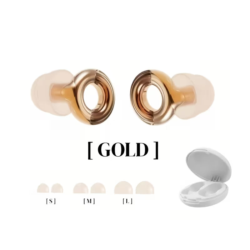 Silicone Sleep Earplugs, Reusable, Essential for Travel, Suitable for Work and Study, Including a Portable Storage Case and Four Pairs of Earplug Sleeves (XS/S/M/L Sizes), No Batteries Required
