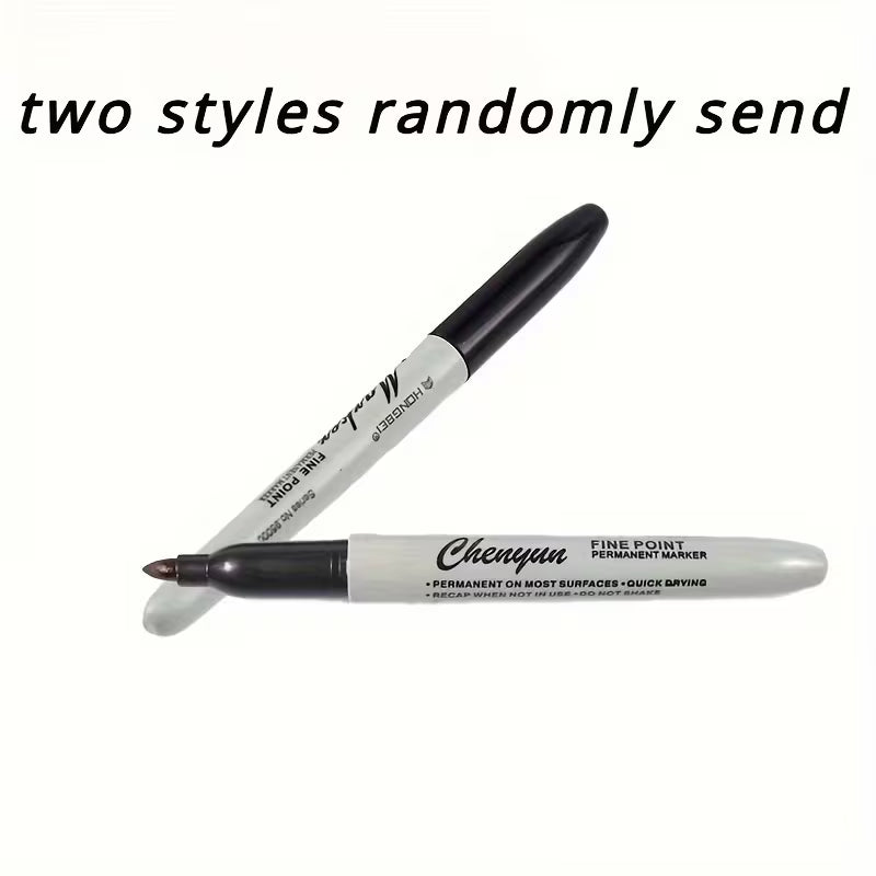 3/6pcs Fine Point Permanent Markers - Quick Drying 1Mm Fine Tip, Black Ink for Office, School, Art, Labeling - Suitable for Professionals, Students, Gift Wrapping - Durable Permanent Markers, School Supplies, Fashion Design
