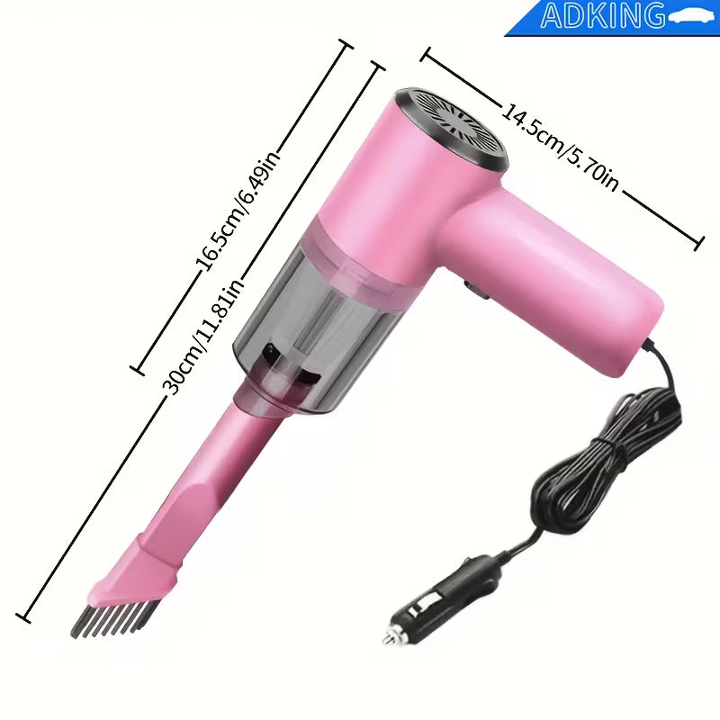 Powerful 12V Vacuum Cleaner with Handheld Design - Ldeal for PetHair, Dust, And Crumbs- Includes Accessory Kit