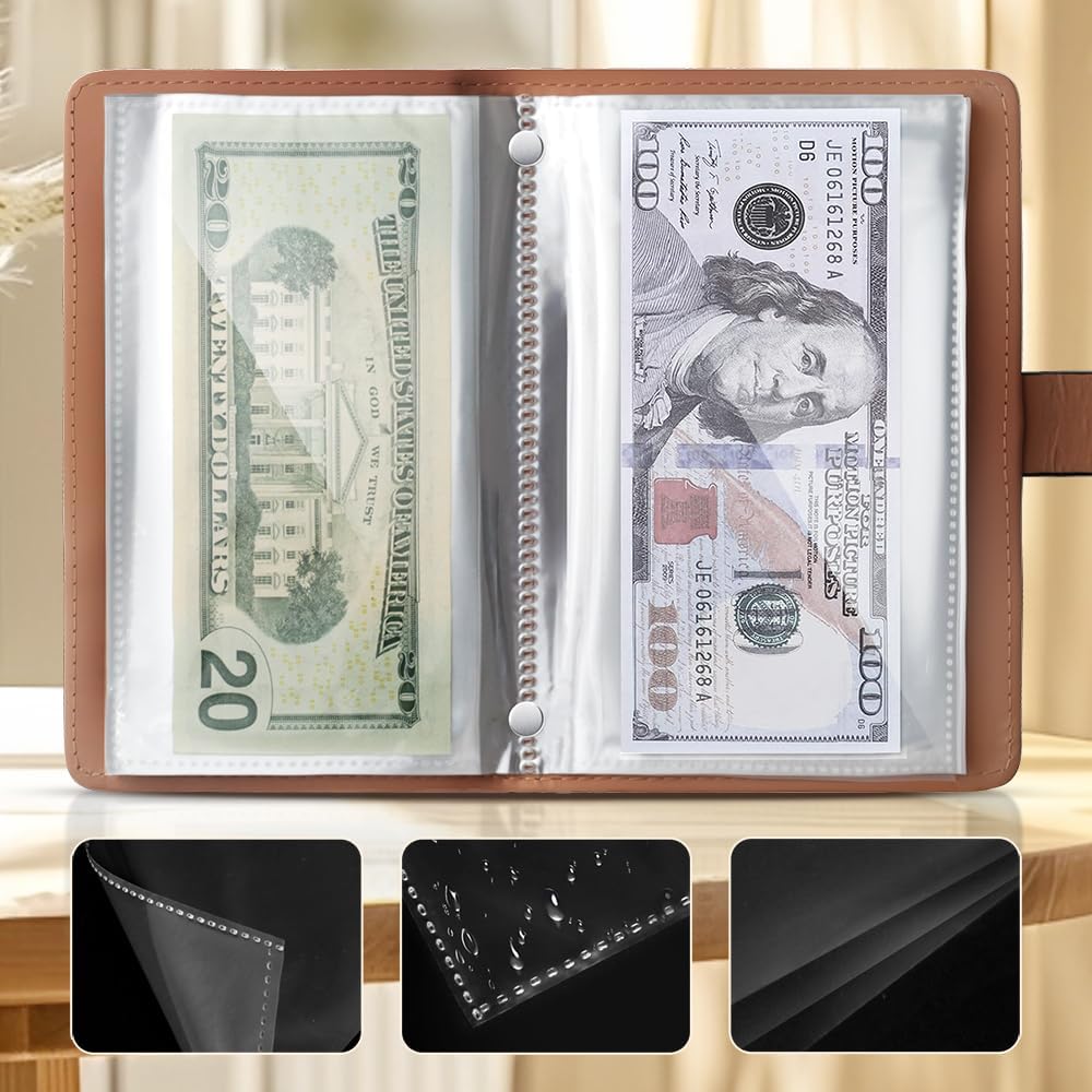 Money Bag with Lock - Locking Bank Bag Purse for Cash, Money Organizer for Cash Black