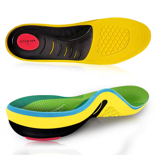240+Lbs Strong Arch Support Insoles, High Arch Support Sport Insole for Flat Feet, Cushioning Insoles, Comfortable & Breathable, for Men & Women, for Work Boots & Various Shoes, Running Additions, Comfort Insoles for Standing All Day, Sprots