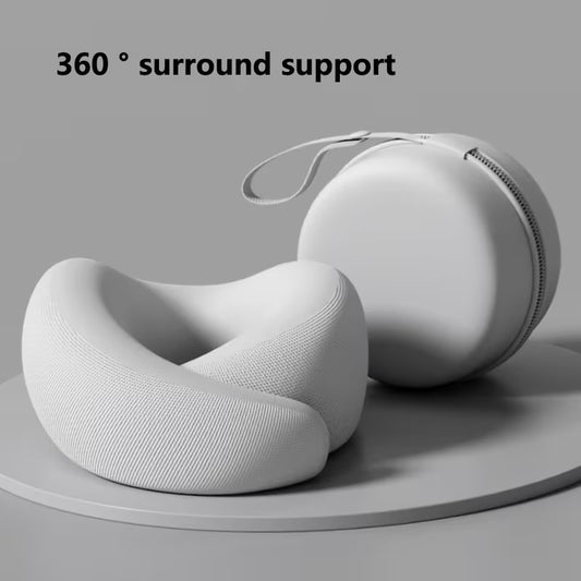 U-Shaped Travel Neck Pillow, Travel Pillow, Comfortable, Ergonomic Design, Suitable for Travel Aircraft, Cars, Family Road Travel Necessities, Delivery of Portable Storage Box