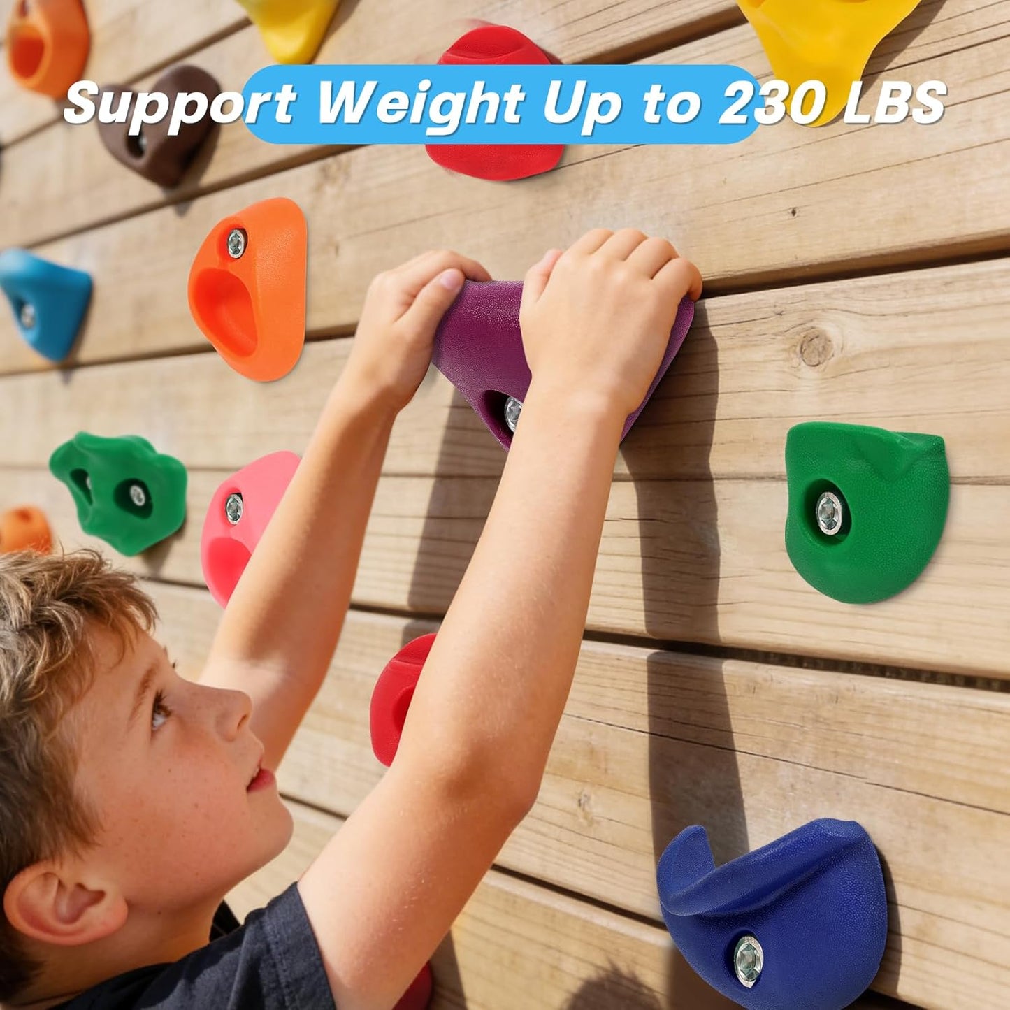 20 PCS Rock Climbing Holds for Kids,Rock Climbing Wall Grips Climbing Rocks Wall Kit for Indoor and Outdoor Playground Play Set with Hardware（Pastel Color