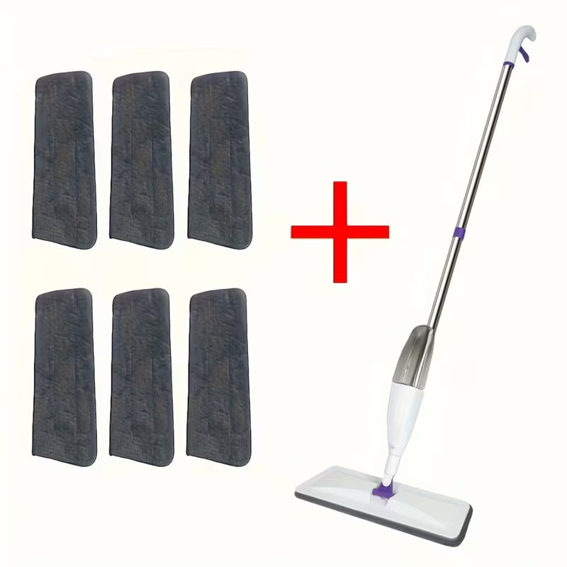 Multi-Functional Microfiber Spray Mop Featuring Washable Pads - Perfect for Both Wet And Dry Cleaning on Hardwood, Laminate, Tile, And Ceramic Surfaces - Great for Use in Kitchens, Bathrooms, And Living Rooms, Equipped with an Extended Handle And Mo