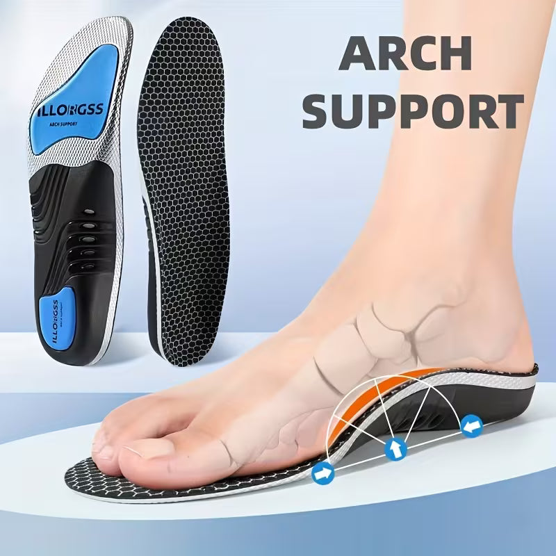 Arch Support Insoles for Men & Women- Soft PU Material, High Elasticity Shock Absorption, Ergonomic Design Sports Shoes, Work Boots, Casual Shoes, Comfort Insoles Standing All Day, Work, Sports, Hiking, And Daily Wear, Shoe Inserts|Ergonomic Insoles