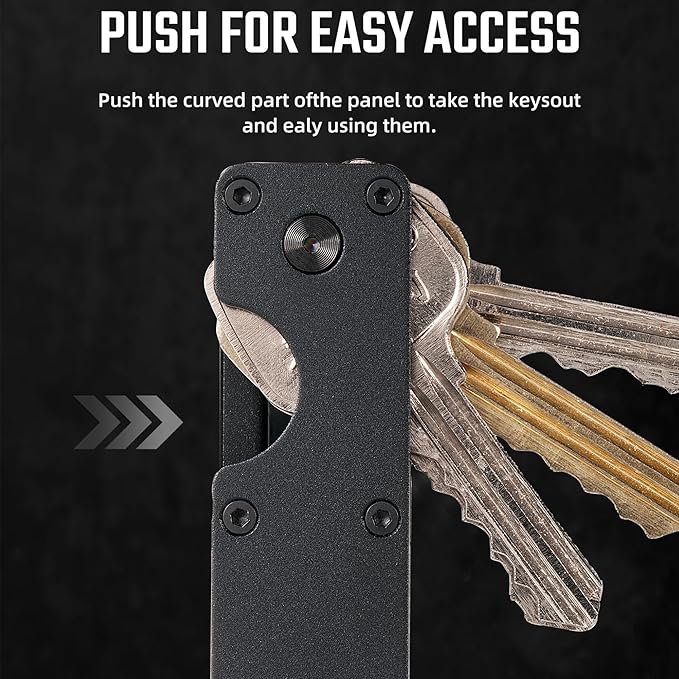Key Organizer Minimalist Innovative Keyholder Compact Keys Organizer Smart KeyChain Secures 2-6 Keys