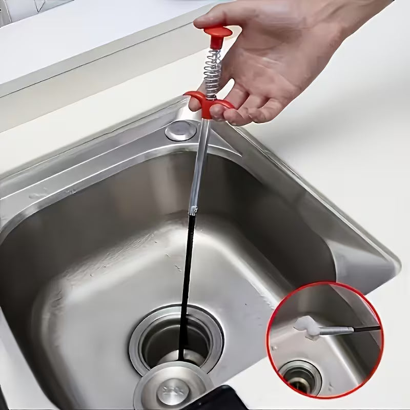 1pc Drain Snake, Toilet Unclogger - Household Toilet Drain Claw Tool with 4 Claws, Pipe Snake, Flexible Handheld Drain Grabber, Debris Grabber for Picking Up Trash, Sink Drain Clog Remover for Home Sinks, Drains, Toilets, and Restaurant/Hotel Sinks